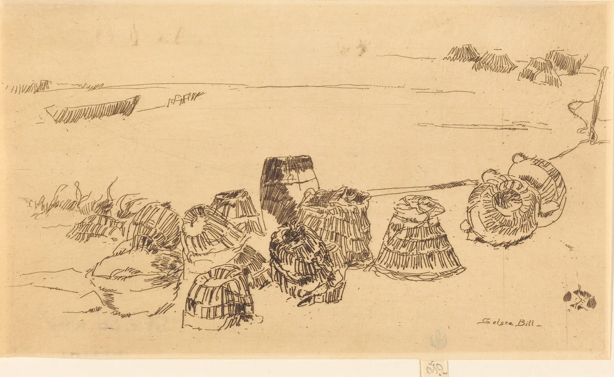 Lobster-Pots by James McNeill Whistler, print, 1880-1881