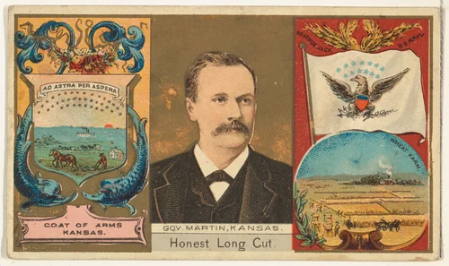 Governor Martin, Kansas, from "Governors, Arms, Etc." series (N133-1), issued by Duke Sons & Co. by W. Duke, Sons & Co., print, 1885-1892