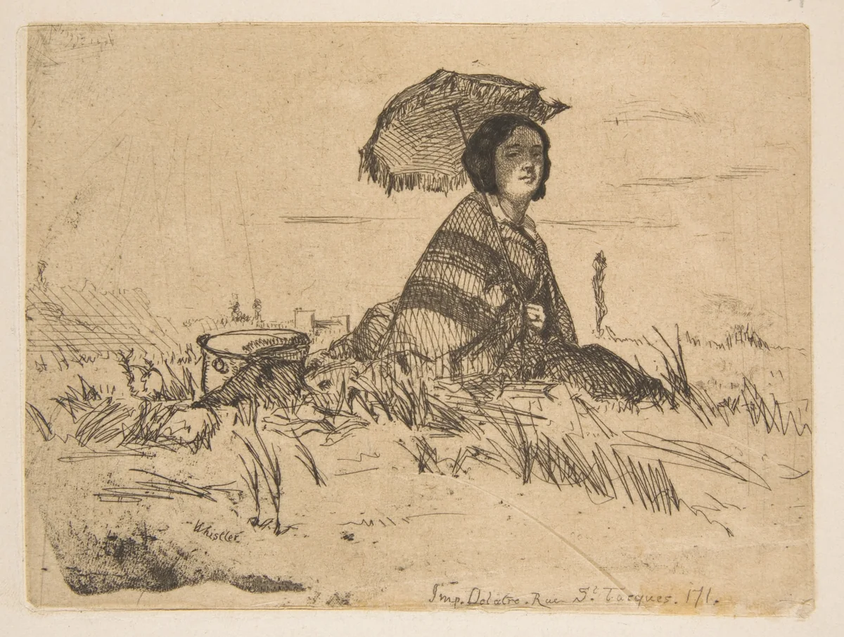 En plein soleil by James McNeill Whistler, print, 1858