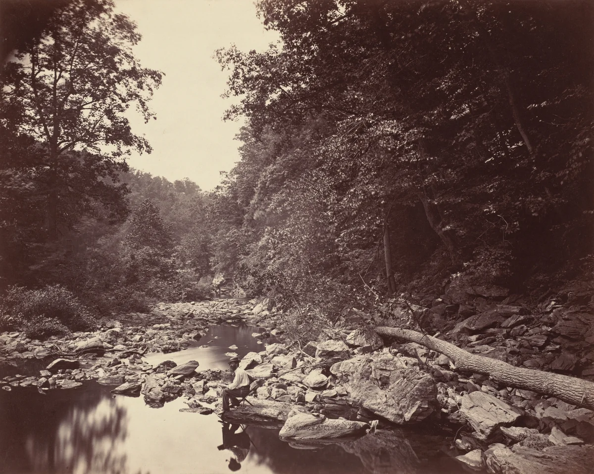 The Wissahickon Creek near Philadelphia by John Moran, photograph, 1858-1868