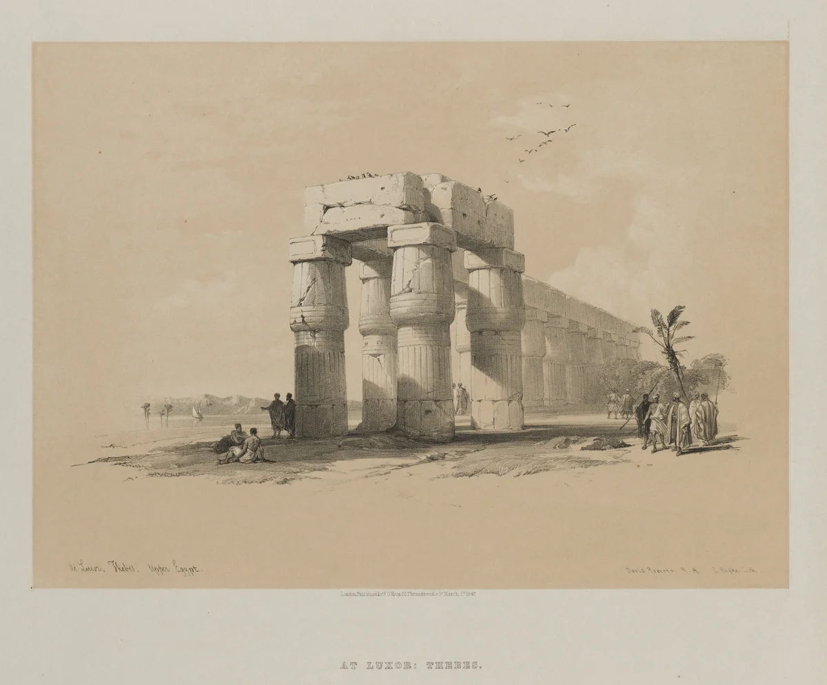 Egypt and Nubia, Volume I: At Luxor, Thebes, Upper Egypt by Louis Haghe, print, 1847