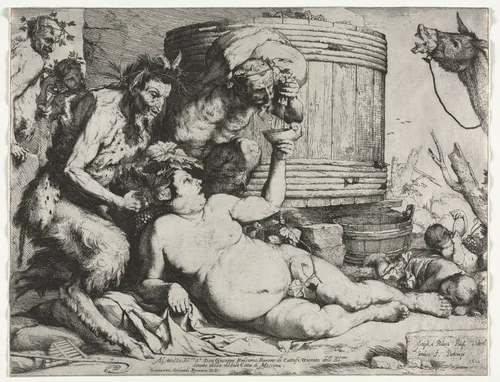 Silenus by Jusepe de Ribera, print, 1628