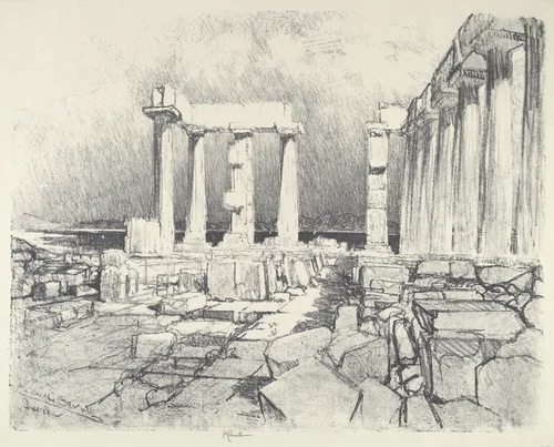 The Wine-Dark Sea, Sunium by Joseph Pennell, print, 1913