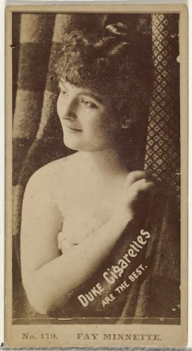 Card Number 179, Fay Minnette, from the Actors and Actresses series (N145-6) issued by Duke Sons & Co. to promote Duke Cigarettes by W. Duke, Sons & Co., photograph, 1880-1889