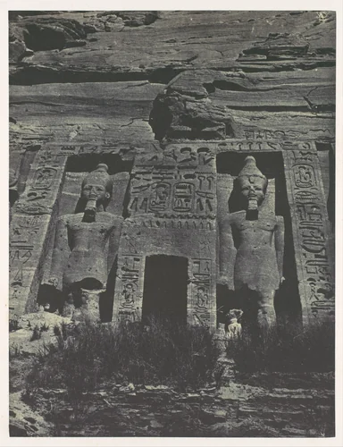 Nubie. Ibsamboul. Entrée du Spéos d'Hathor by Maxime Du Camp, photograph, 1850