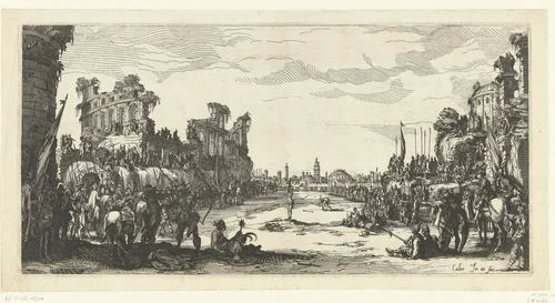 Het martelaarschap van Sebastiaan by anonymous, print, 1631-1680
