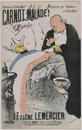 Sick Carnot! (Carnot malade!) by Henri de Toulouse-Lautrec, print, 1893