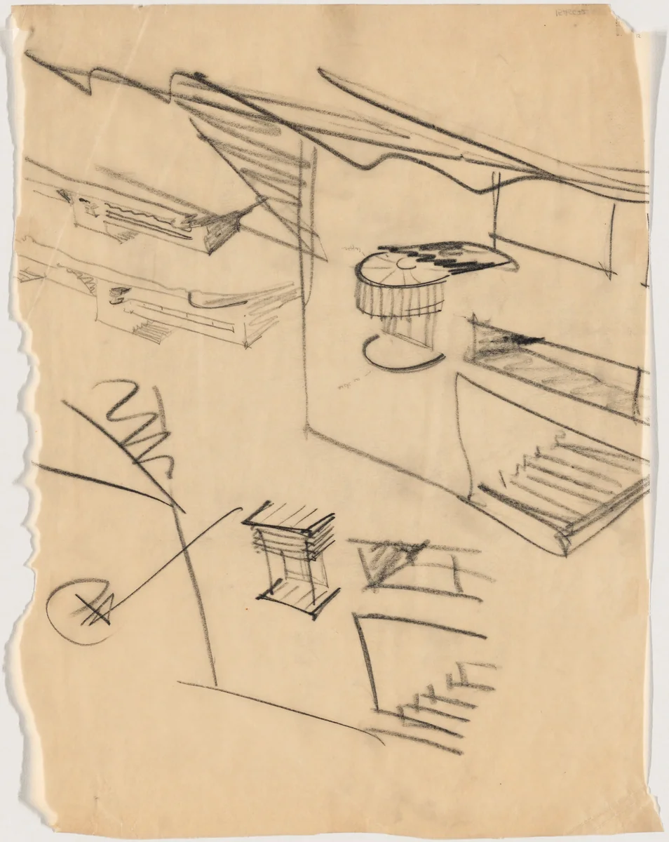 Residence of Salman Schocken, Jerusalem, Israel, Perspectives by Erich Mendelsohn, architecture