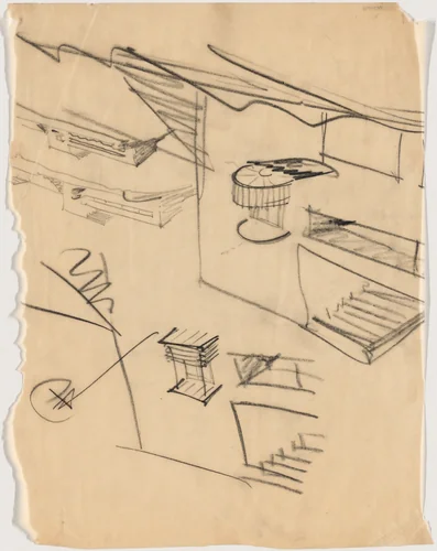 Residence of Salman Schocken, Jerusalem, Israel, Perspectives by Erich Mendelsohn, architecture