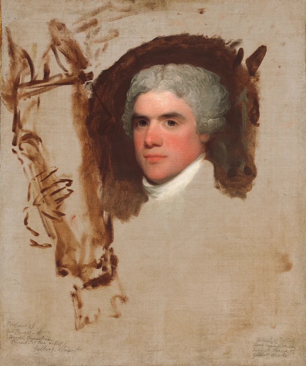 John Bill Ricketts by Gilbert Stuart, painting, 1795-1799