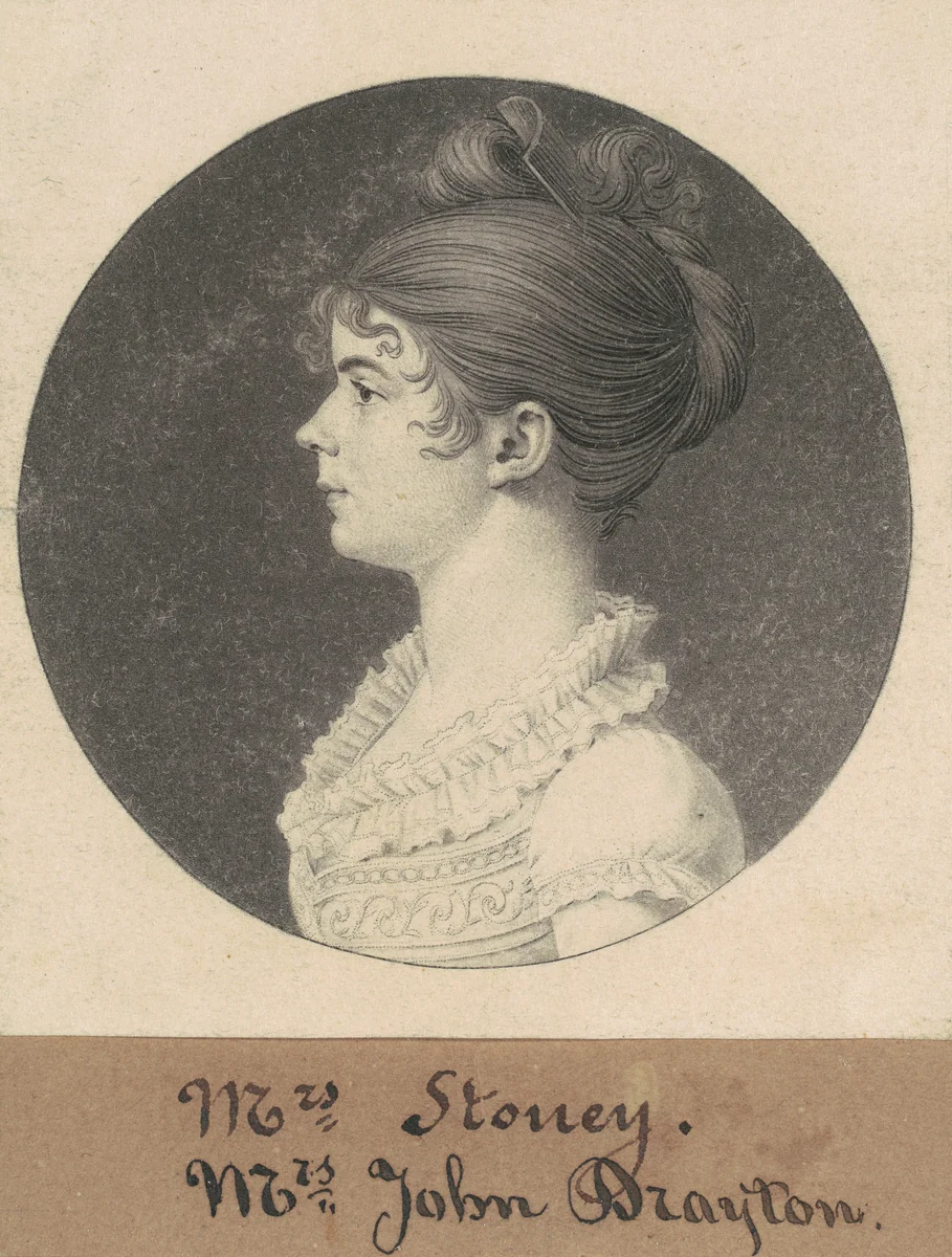 Mrs. William Drayton by Charles B. J. Févret de Saint-Mémin, print, 1809