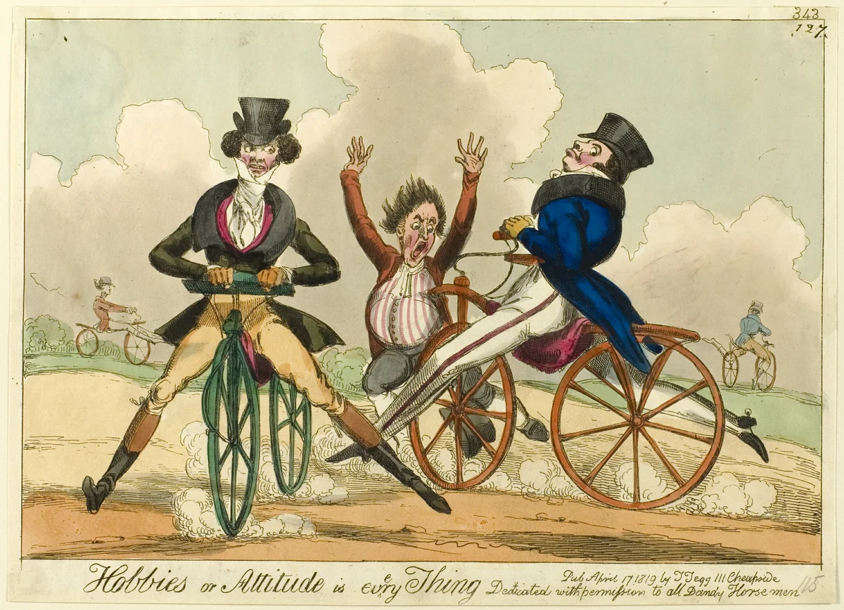 Hobbies or Attitude is Everything, Dedicated with permission to all Dandy Horsemen by William Heath, print, 1819