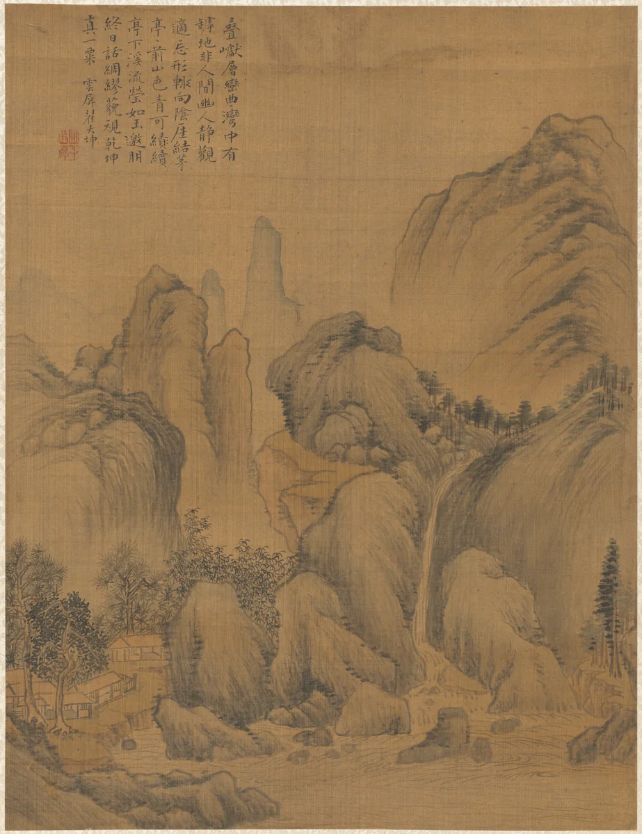 Landscape by Zhai Dakun, painting, 1775