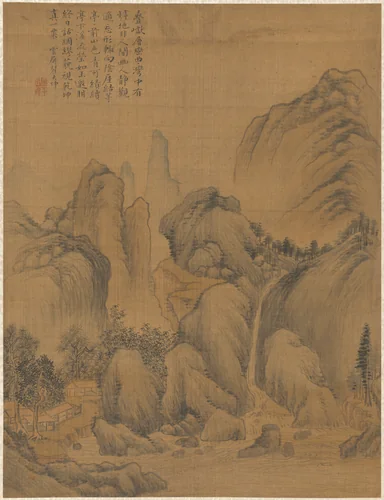 Landscape by Zhai Dakun, painting, 1775