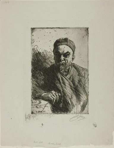 Paul Verlaine II by Anders Zorn, print, 1895