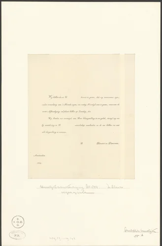 Blanco huwelijksaankondiging by anonymous, other, 1834