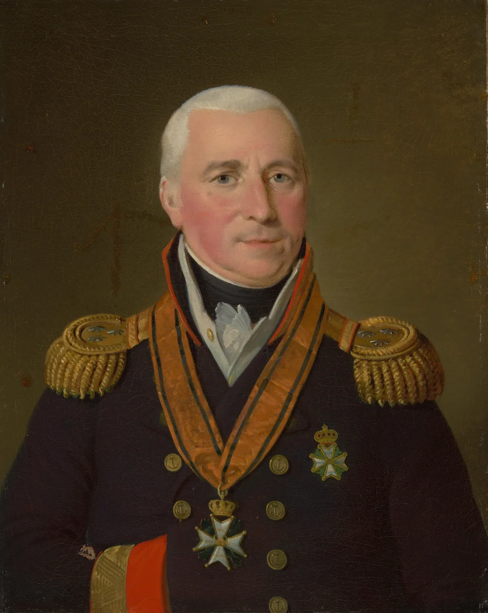 Portrait of Gerrit Verdooren (1757-1824), Vice-admiral by Adriaan de Lelie, painting, 1814-1820