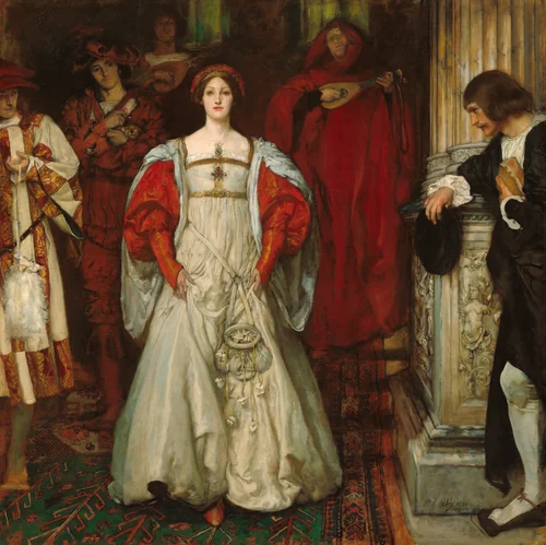 "Who Is Sylvia? What Is She, That All the Swains Commend Her?" by Edwin Austin Abbey, painting, 1896-1900