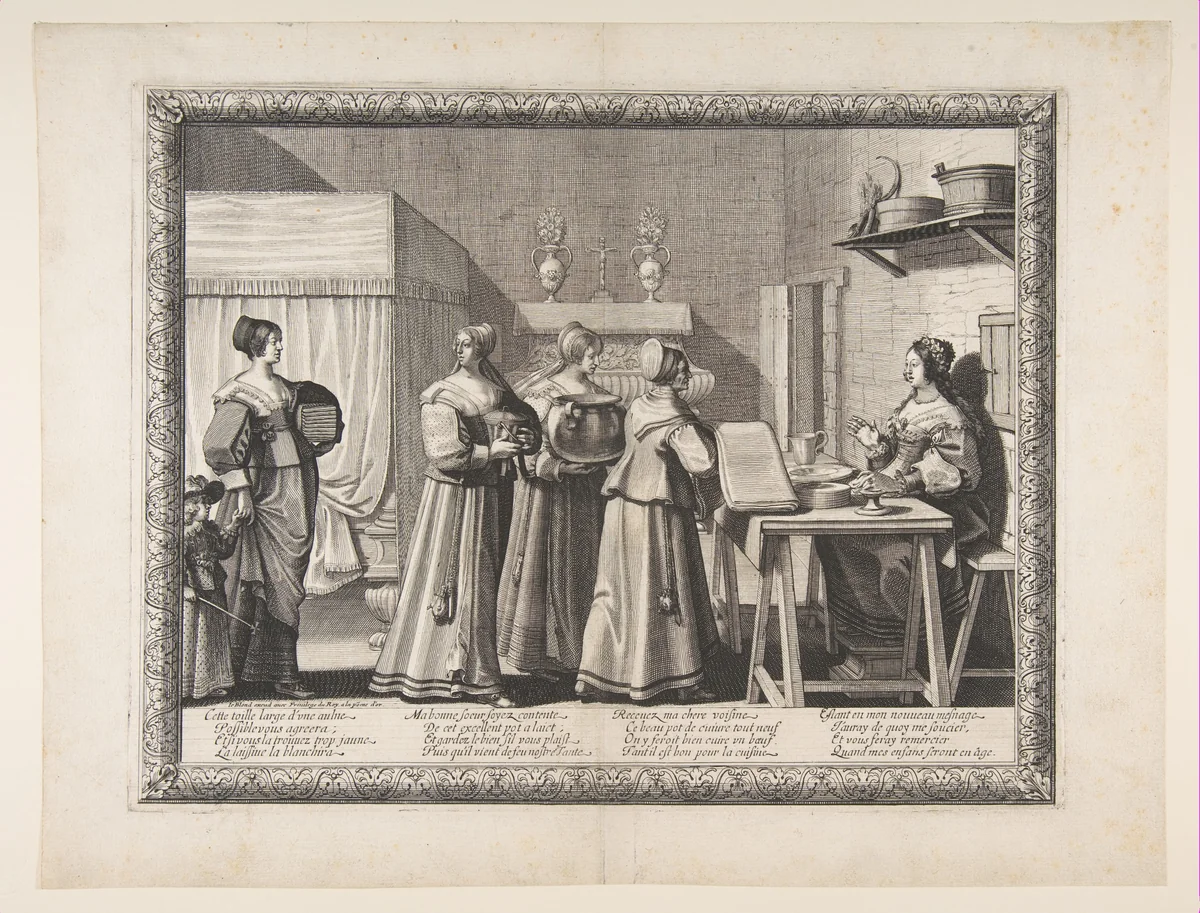 Presents Offered to the Bride by Abraham Bosse, print, 1628-1638
