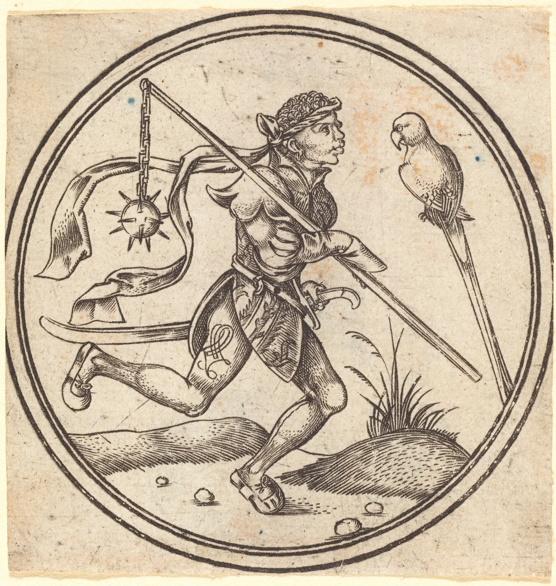 The Jack of Parrots by Master PW, print, 1500