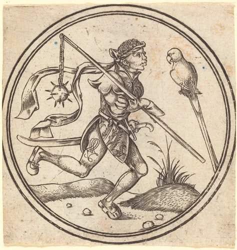 The Jack of Parrots by Master PW, print, 1500