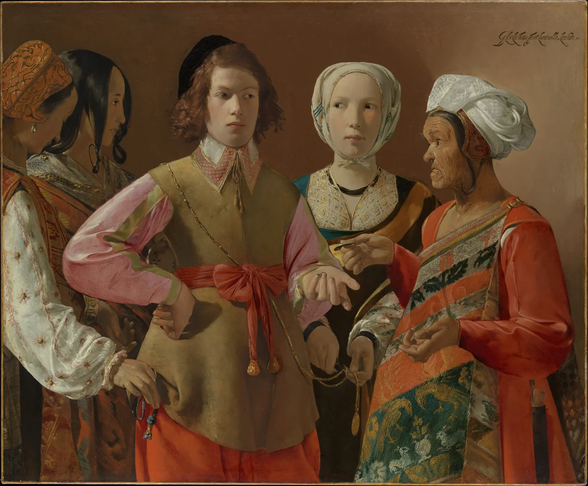 The Fortune-Teller by Georges de La Tour, painting, 1630-1639