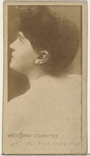 Card Number 147, Martha Forsythe, from the Actors and Actresses series (N145-4) issued by Duke Sons & Co. to promote Cameo Cigarettes by W. Duke, Sons & Co., photograph, 1880-1889