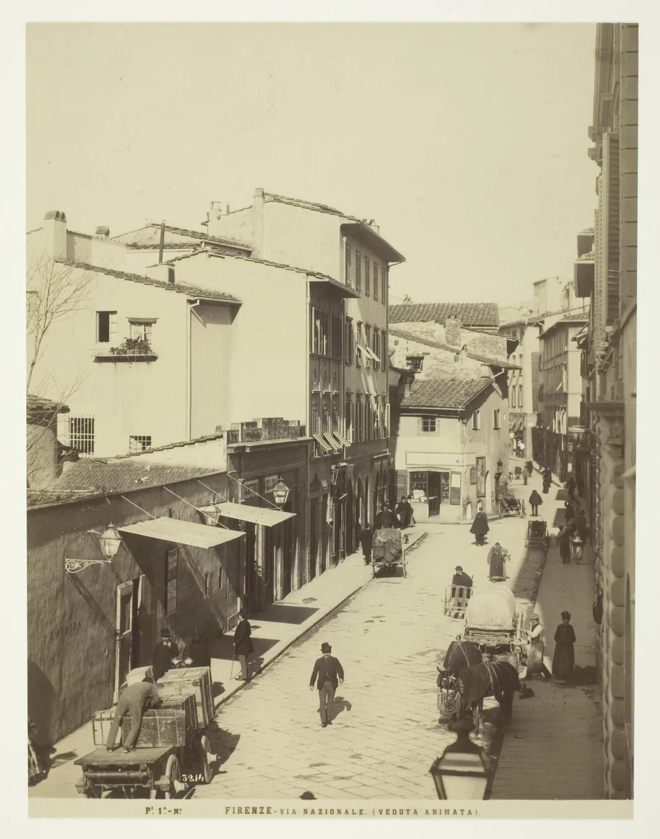 Firenze, via Nazionale by Artist Unknown, photograph, 1850-1900