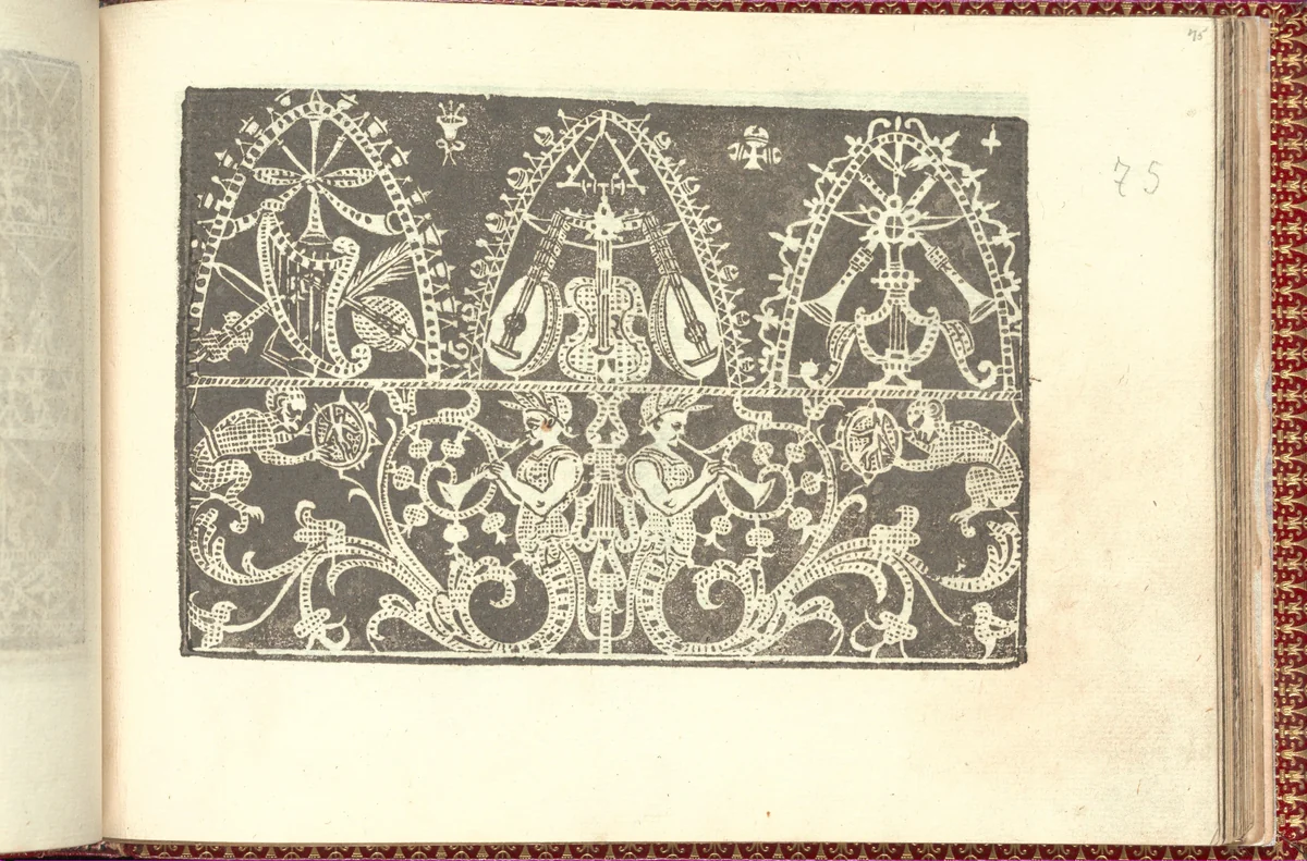 Corona delle Nobili et Virtuose Donne: Libro I-IV, page 75 (recto) by Cesare Vecellio, book, 1601