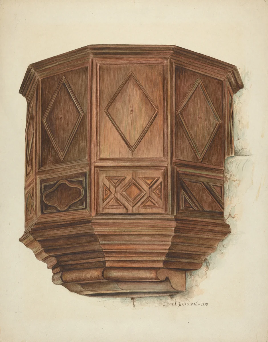 Pulpit by Ethel Dougan, index of american design, 1938