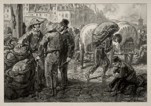 Burden Bearers by Paul Gavarni, print, 1824-1866