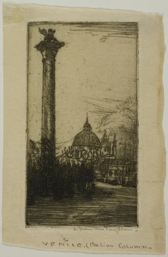 Lion Column, Venice by Donald Shaw MacLaughlan, print, 1900