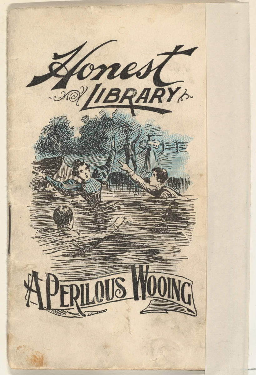 A Perilous Wooing, from the Honest Library series (N115) issued by Duke Sons & Co. to promote Honest Long Cut Tobacco by W. Duke, Sons & Co., print, 1896