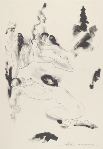 Orchard of Bounties by Arthur B. Davies, print, 1919-1920