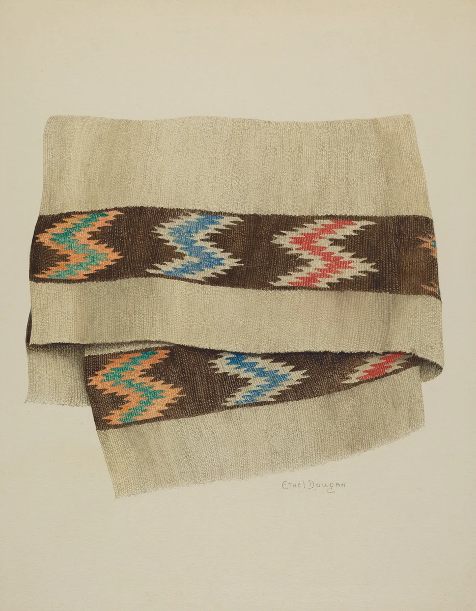 Blanket by Ethel Dougan, index of american design, 1935-1942