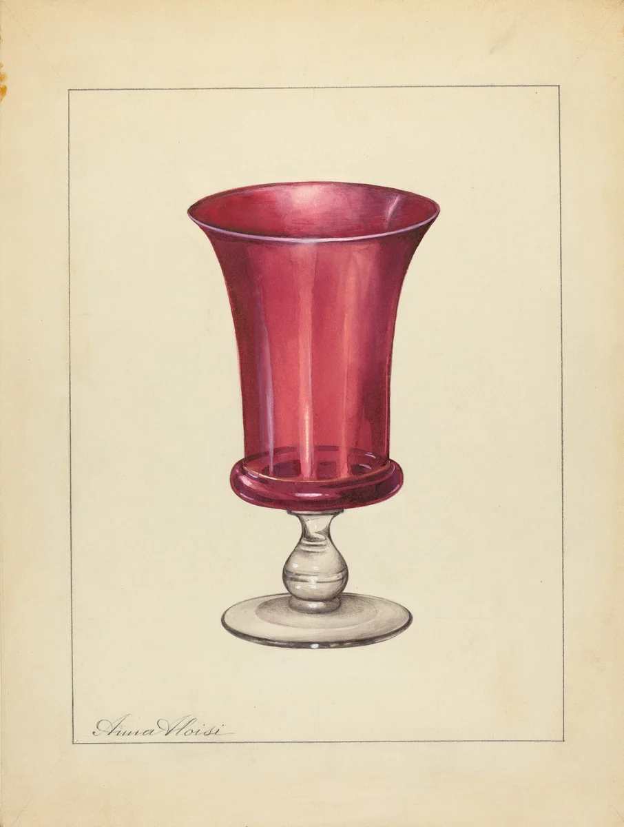 Vase by Anna Aloisi, index of american design, 1935-1942