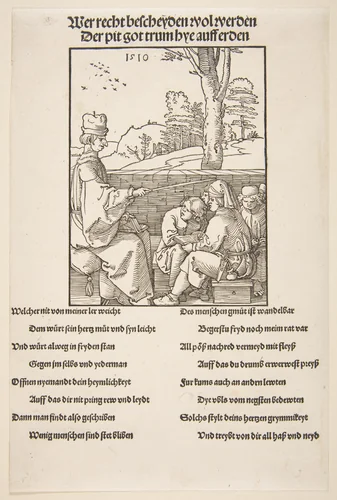The Schoolmaster by Albrecht Dürer, print, 1485-1528