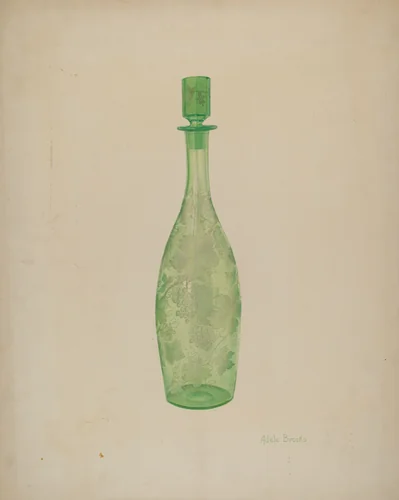 Liquor Bottle by Adele Brooks, index of american design, 1939