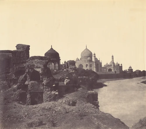 Taj Mahal from the East by John Murray, photograph, 1858-1862