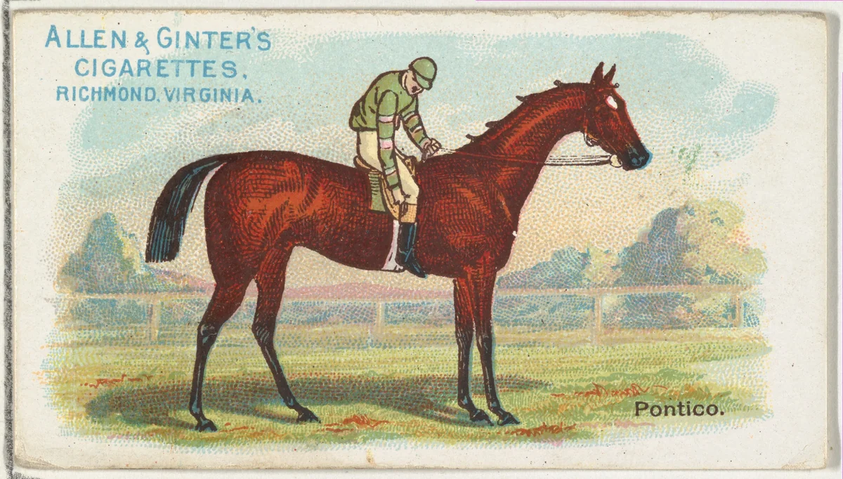 Pontico, from The World's Racers series (N32) for Allen & Ginter Cigarettes by Allen & Ginter, print, 1888