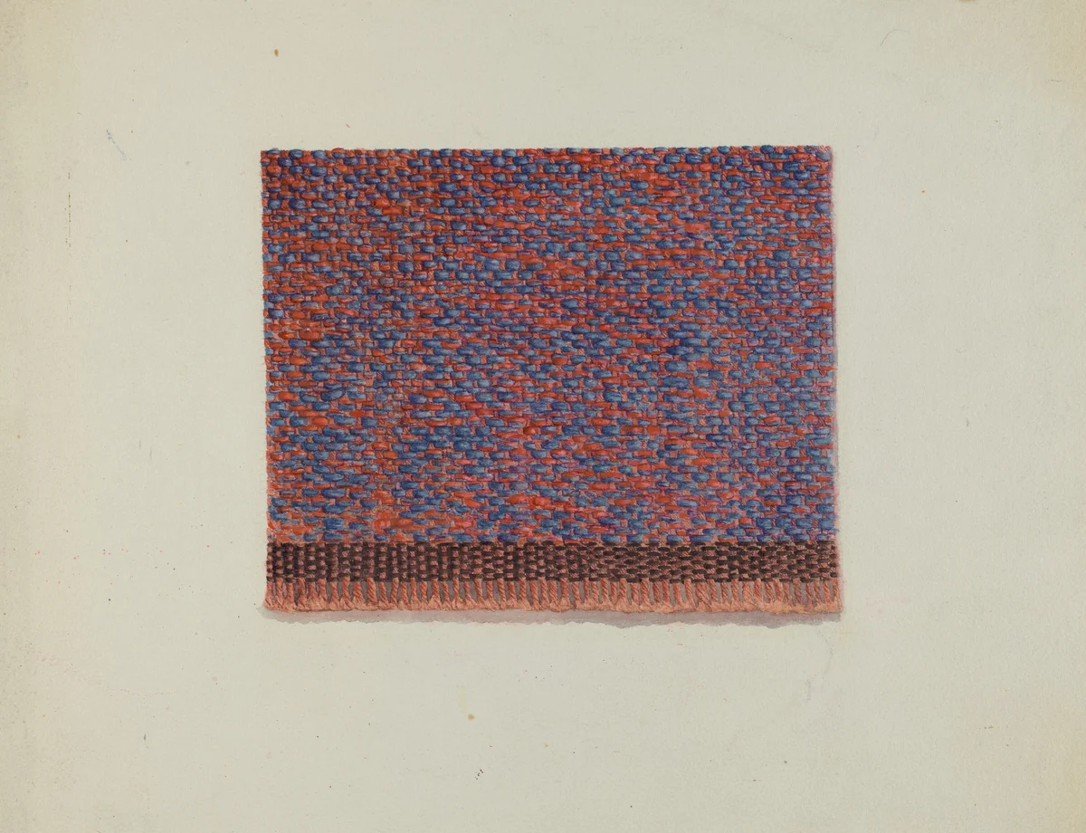 Shaker Chair Seat Covering by Alice Stearns, index of american design, 1936