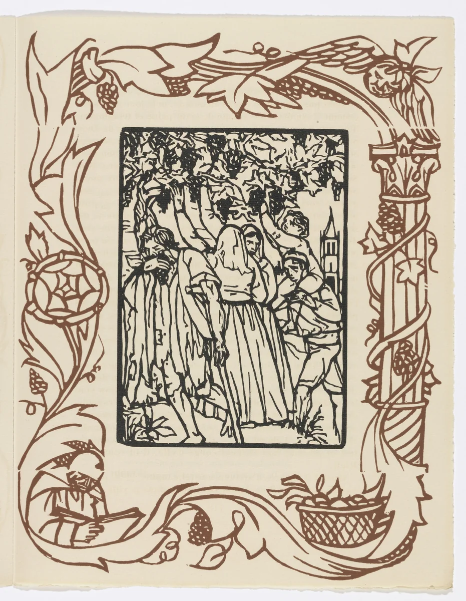 Plate (page 119) from Les Petites Fleurs de St. François (The Little Flowers of St. Francis) by Émile Bernard, illustrated book, 1928