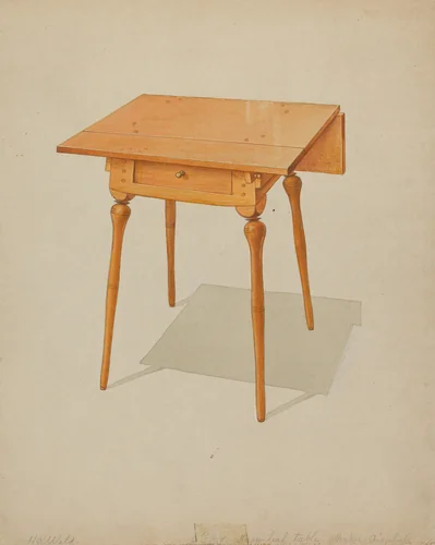 Shaker Drop-leaf Table by Howard Weld, index of american design, 1936