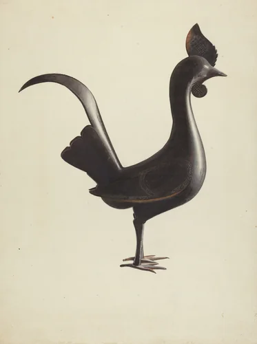 Small Iron Cock by American 20th Century, index of american design, 1940