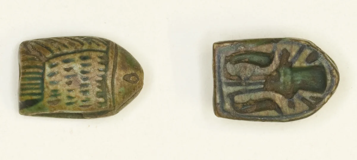 Scaraboid: Fish by Egyptian, other, -1550--1295
