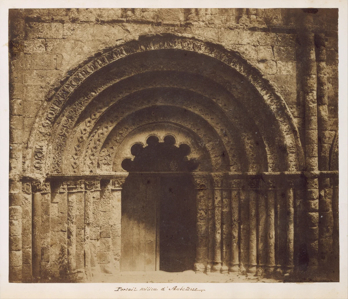 Portail milieu d'Aubeterre by Gustave Le Gray, photograph, 1851