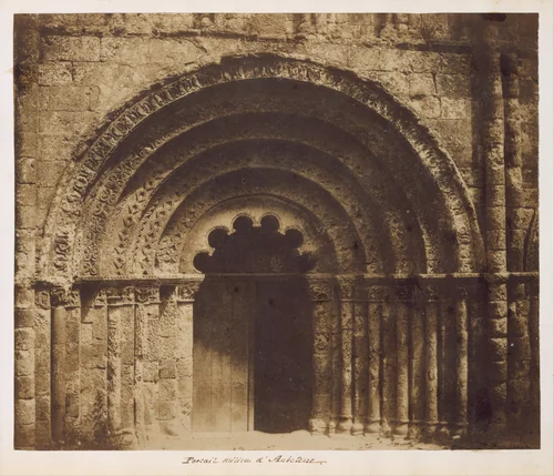 Portail milieu d'Aubeterre by Gustave Le Gray, photograph, 1851