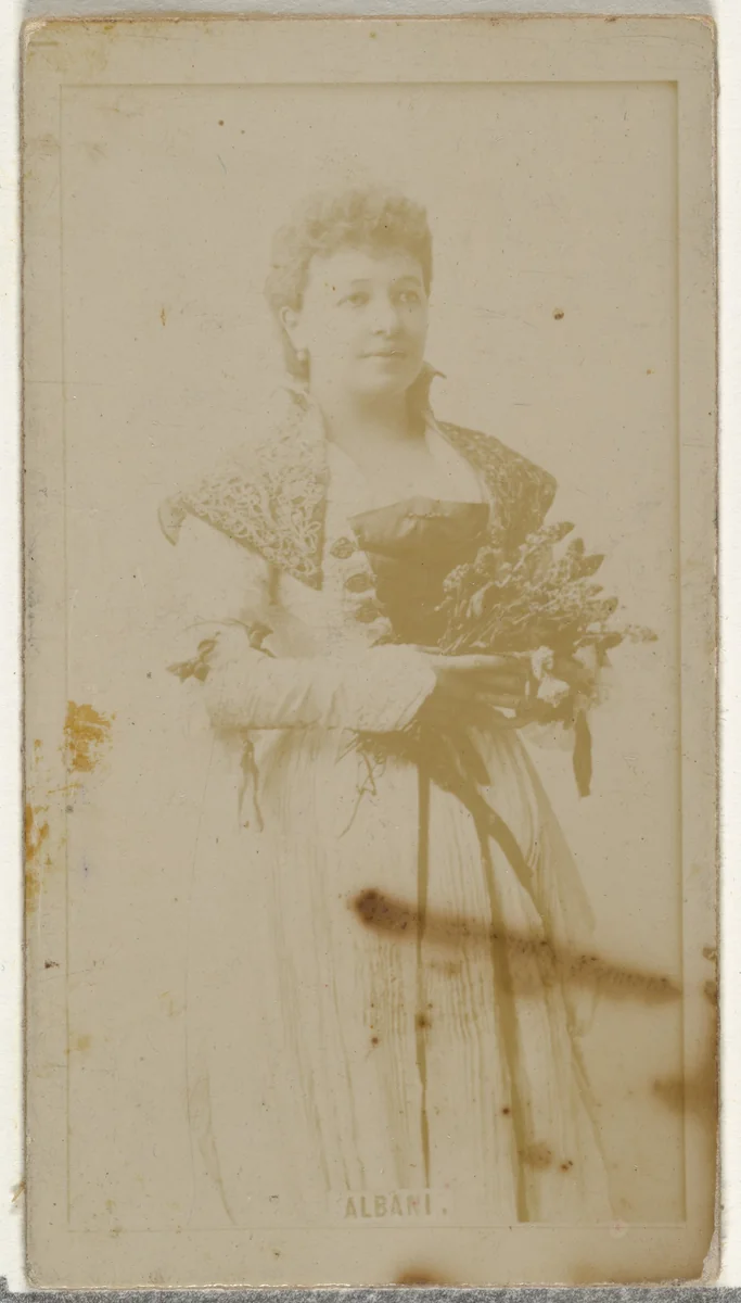 Miss Albani, from the Actors and Actresses series (N145-8) issued by Duke Sons & Co. to promote Duke Cigarettes by W. Duke, Sons & Co., photograph, 1890-1895