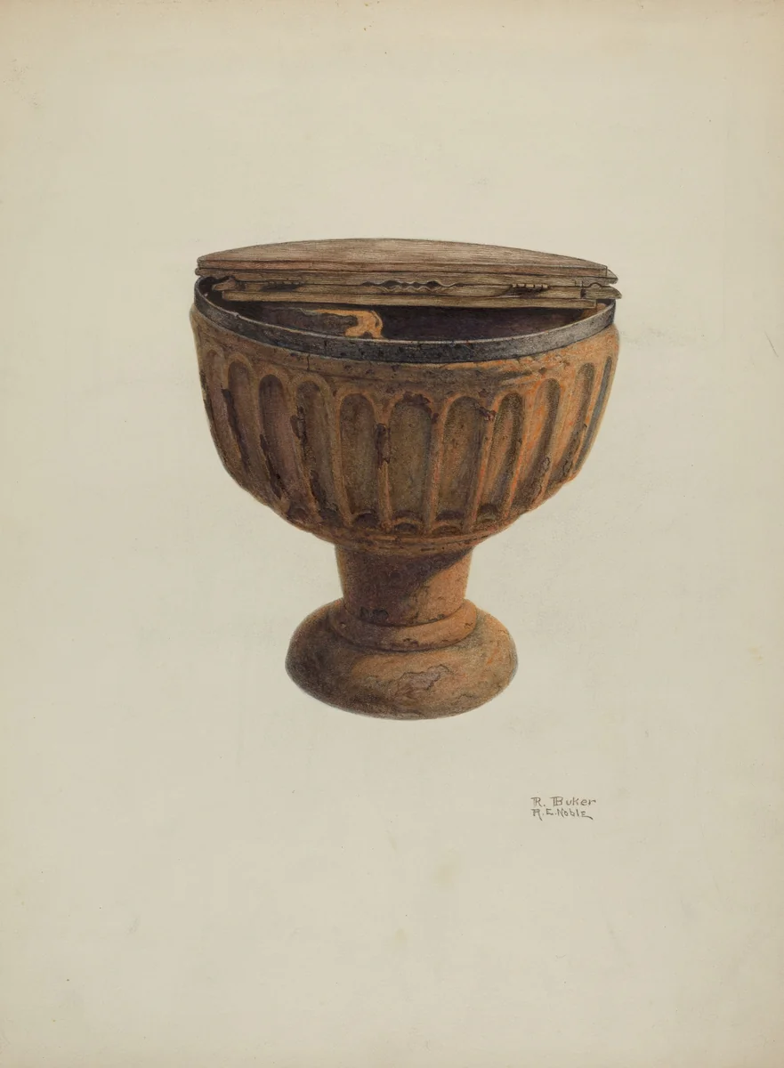Baptismal Font by Ruth Buker, index of american design, 1939