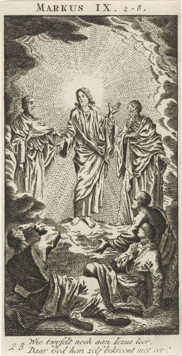 Transfiguratie van Christus op de berg Tabor by anonymous, print, 1712